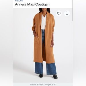 Vigoss Women's Camel Coatigan Sweater